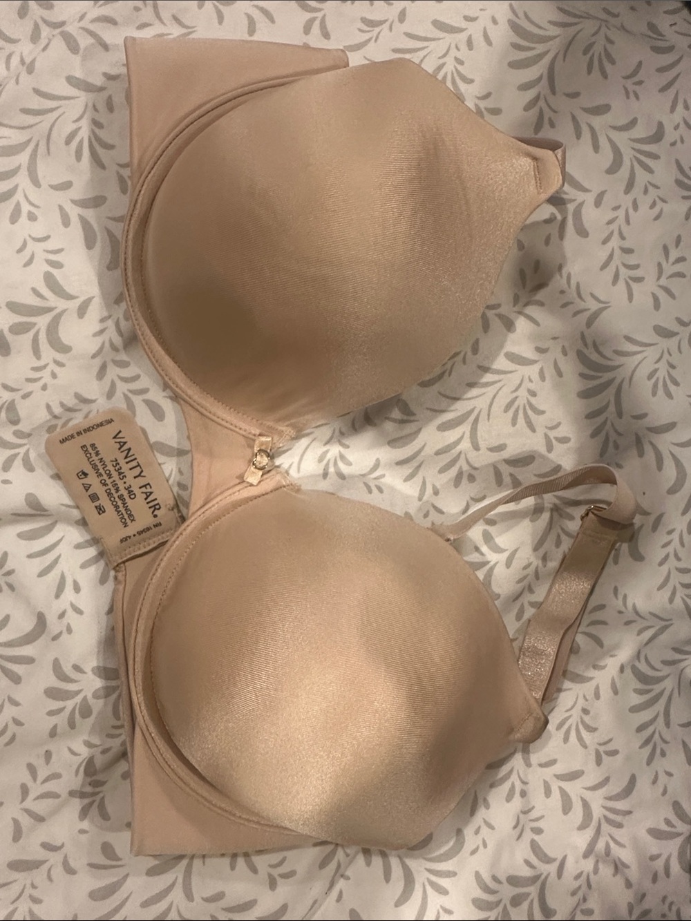 Vanity Fair Beige Nude Smooth Full-Coverage Bra